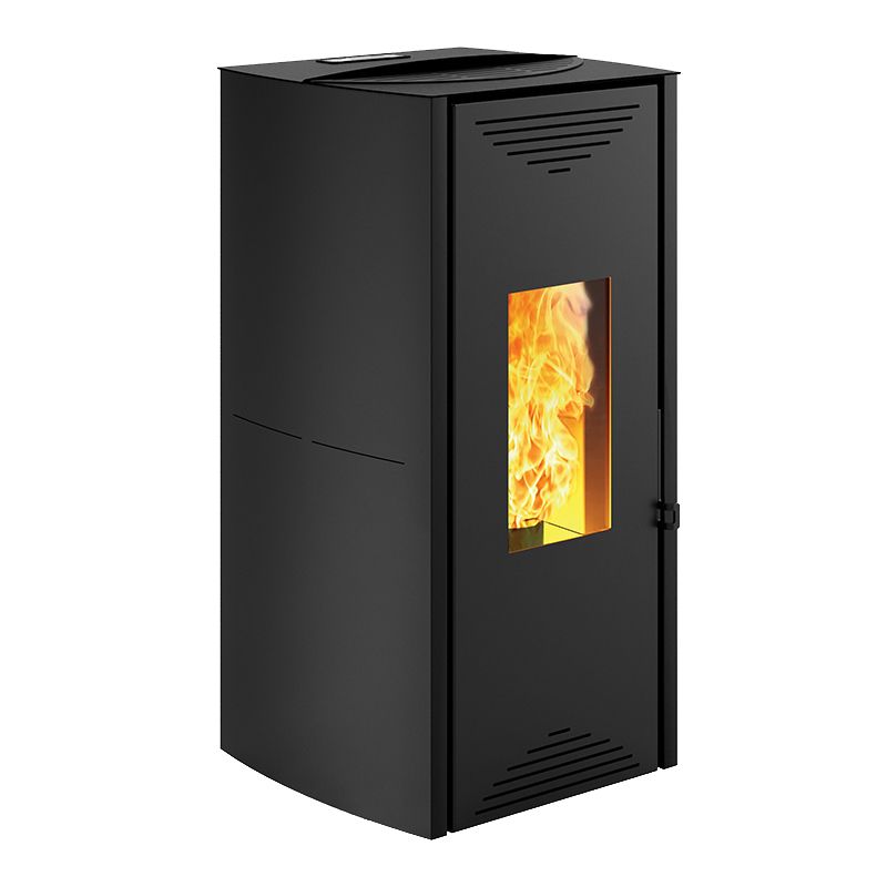 TUGA-E_nero Piecyk na pellet z płaszczem wodnym Caminetti Montegrappa Tuga 18 kW